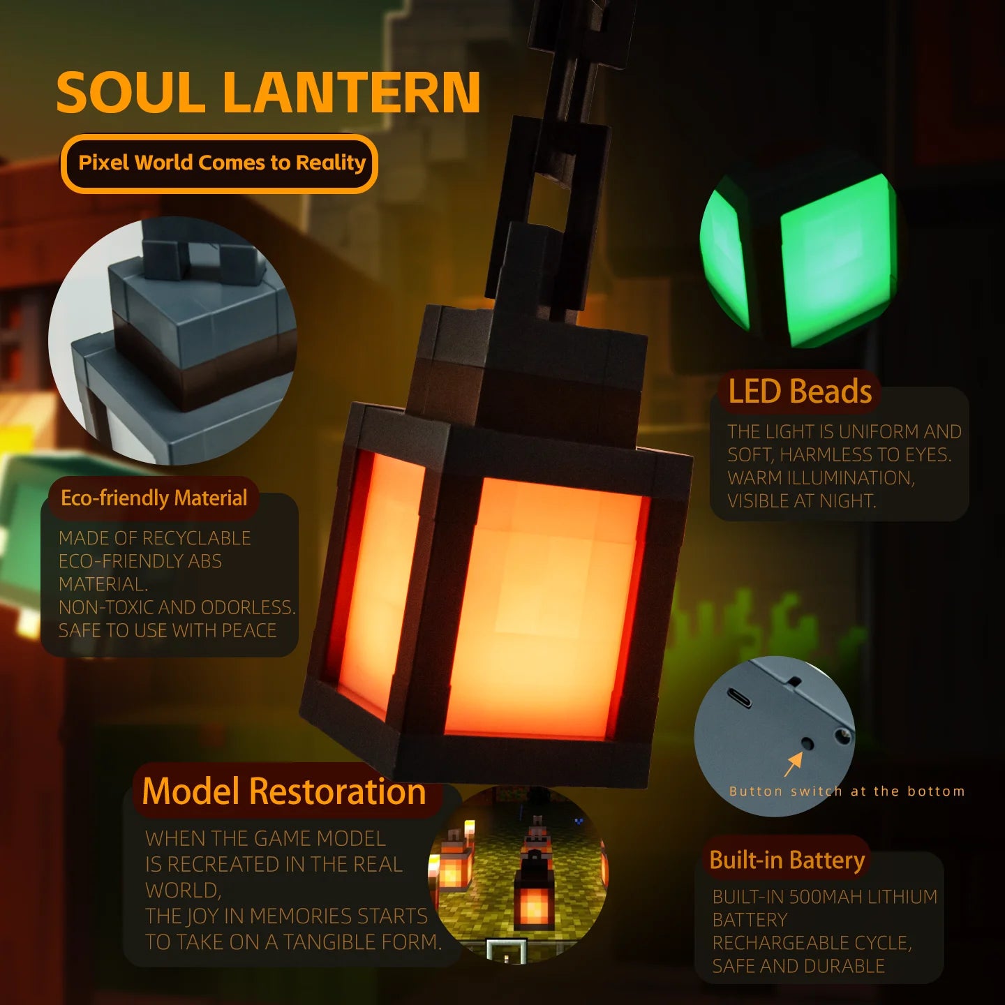 Lampka Wielokolorowa Minecraft